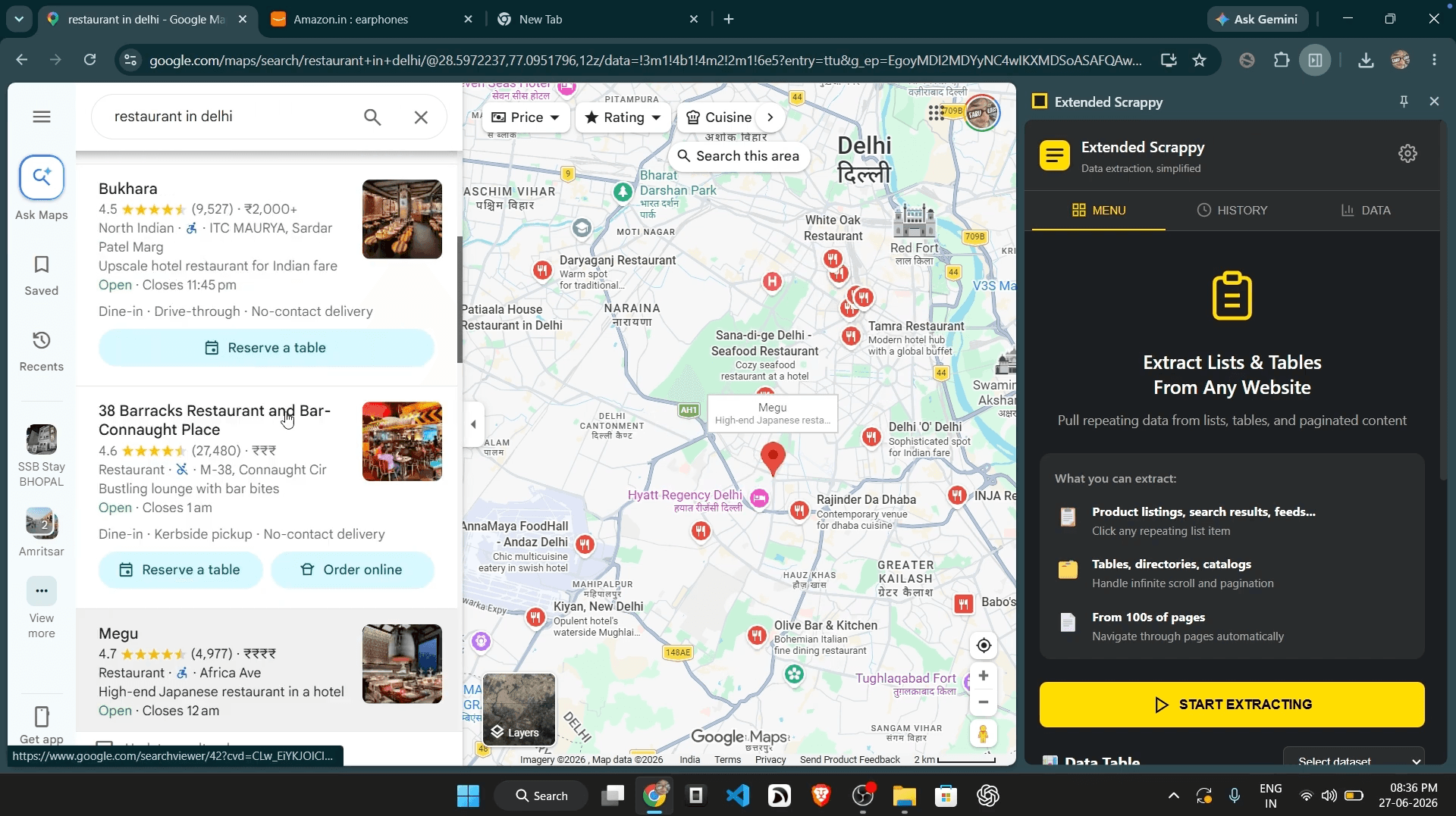 Google Maps Scraping Extension preview